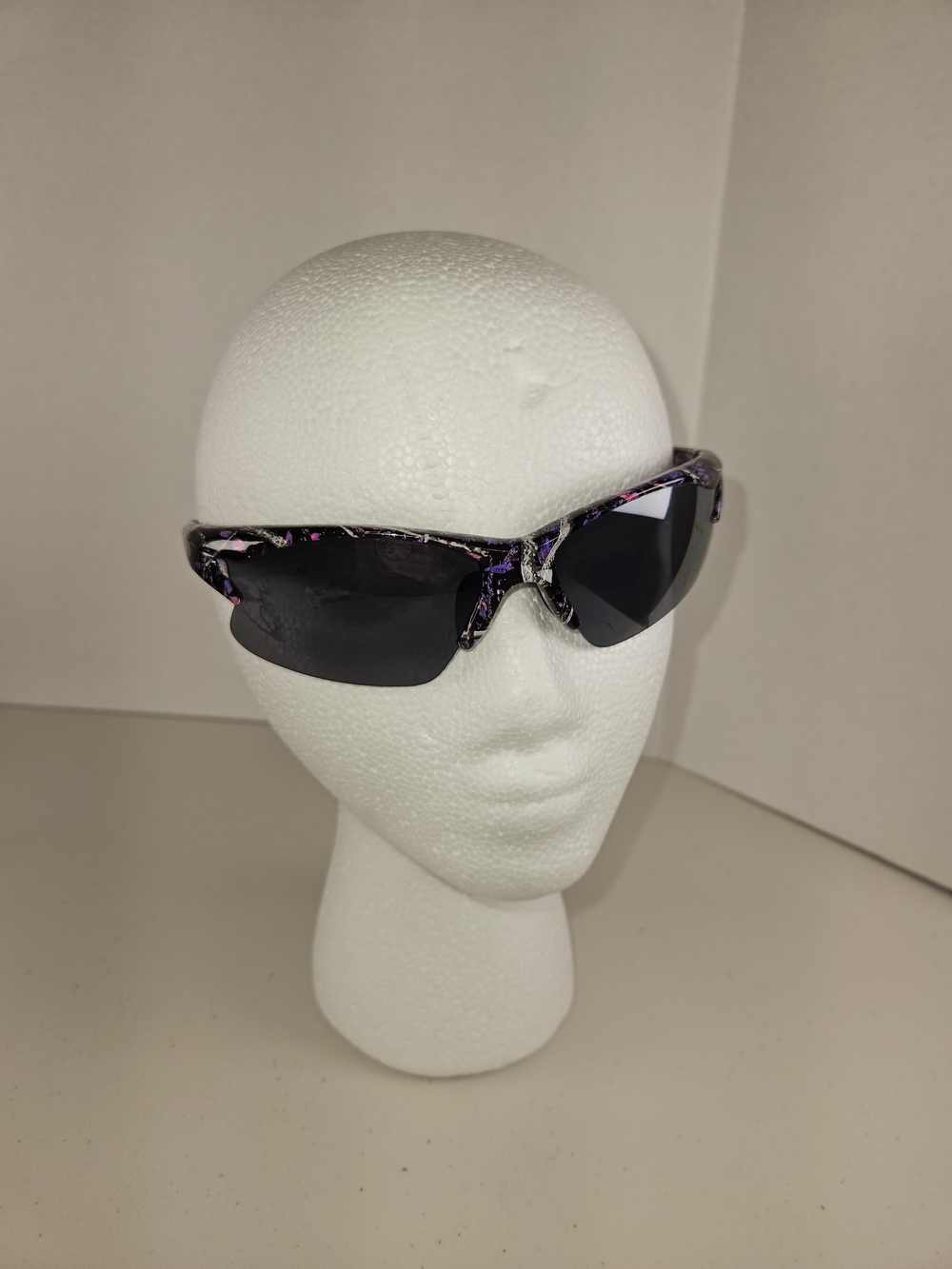 Pugs Women's Black Sunglasses with Purple and Pink Accent Frame